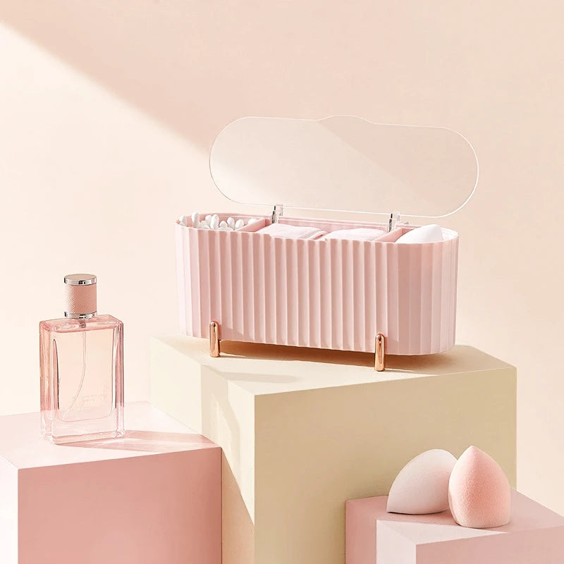 🧼✨ Organisateur Transparent Maquillage & Coton – Rangement Beauté Polyvalent