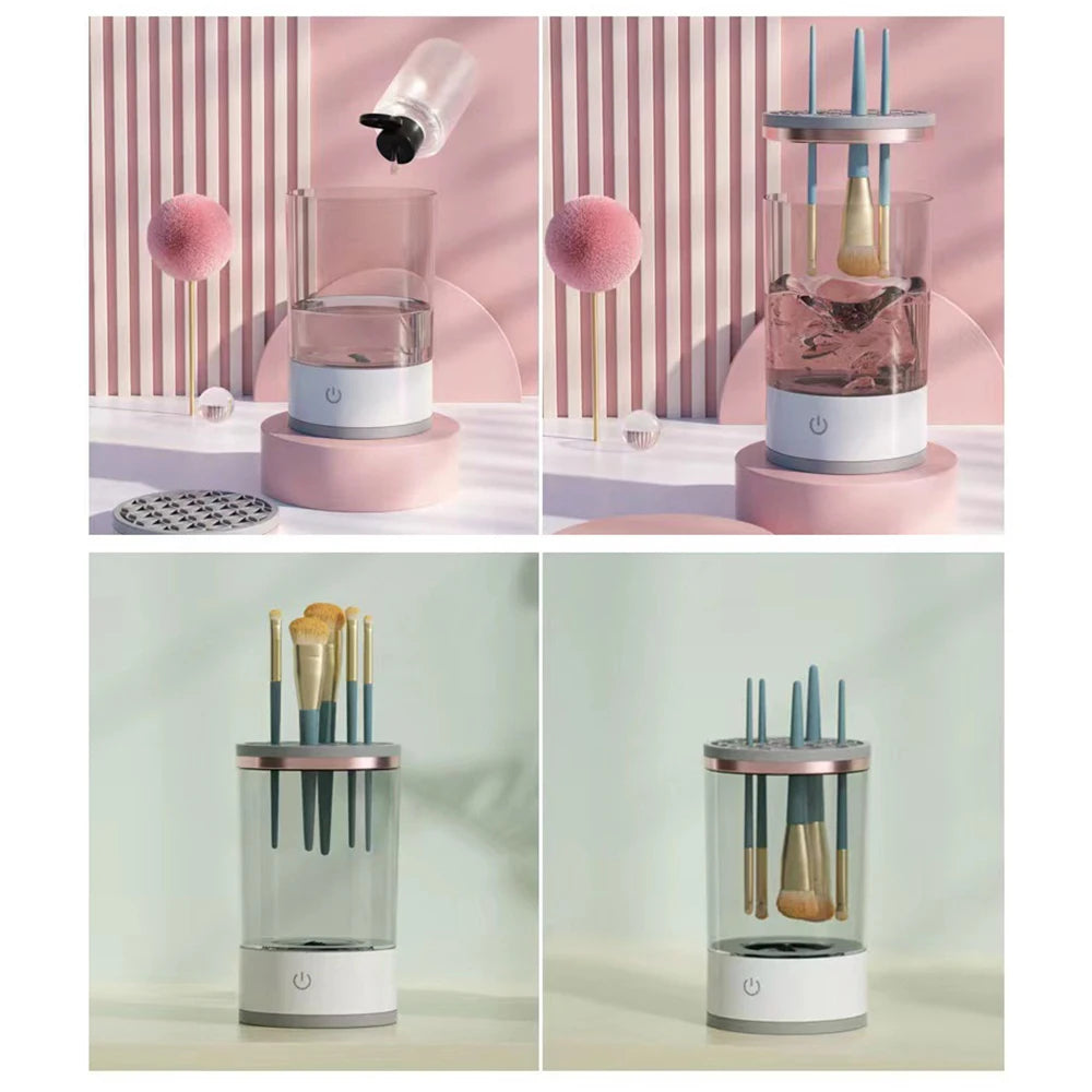 🧽💄 Nettoyeur de Pinceaux Maquillage Automatique – Nettoyage Profond en Un Clic