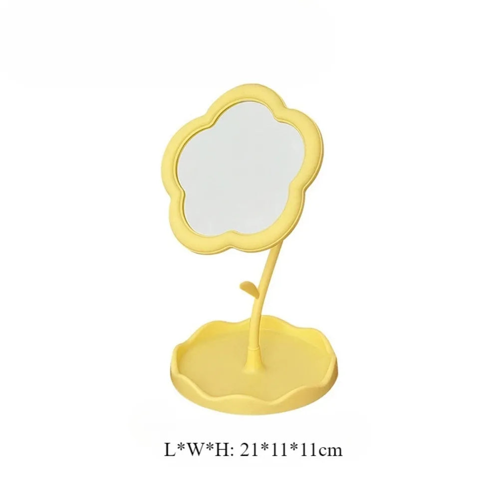Espejo de maquillaje giratorio con diseño de girasol