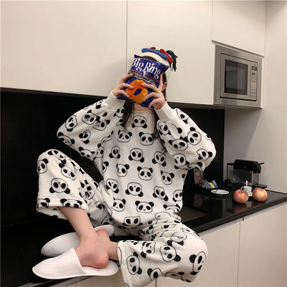 Pyjama femme polaire – Haut Manches Longue et Pantalon imprimé variés