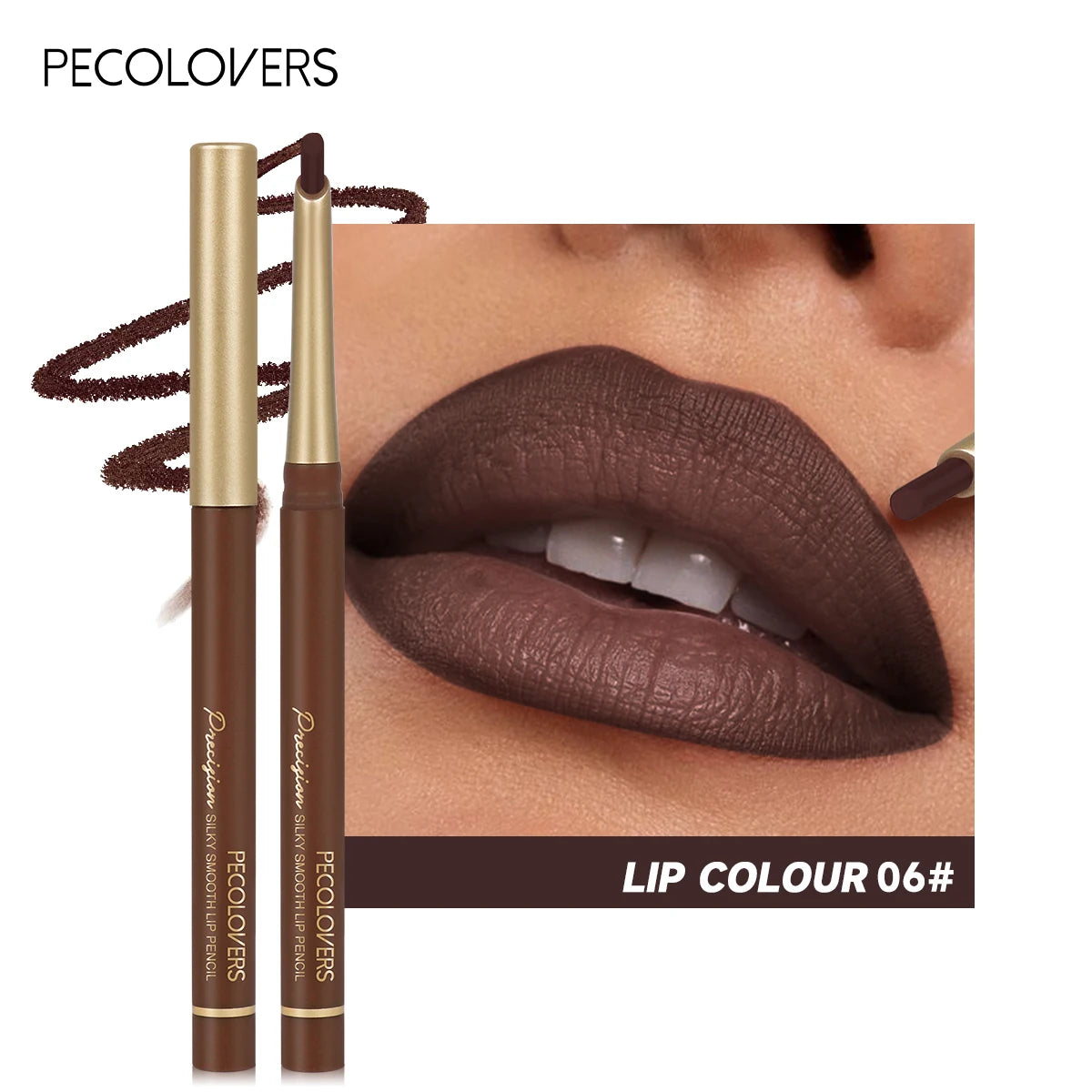 💄 Crayons à lèvres mats 6 couleurs – Contour naturel et longue tenue