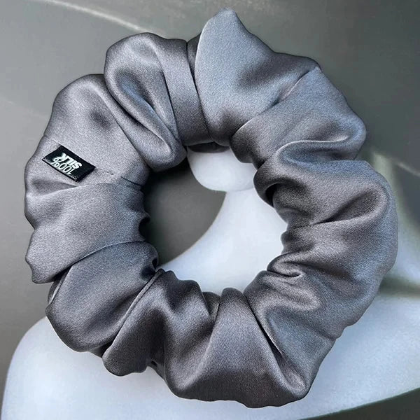 Chouchou Cheveux en Soie de Mûrier 19 momme – Élastique cheveux grande taille Uni