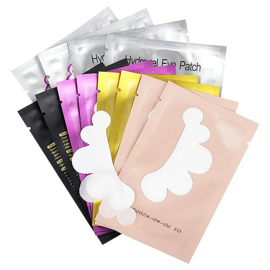 50 Pares de Parches de Gel para Extensiones de Pestañas – Forma de Nube