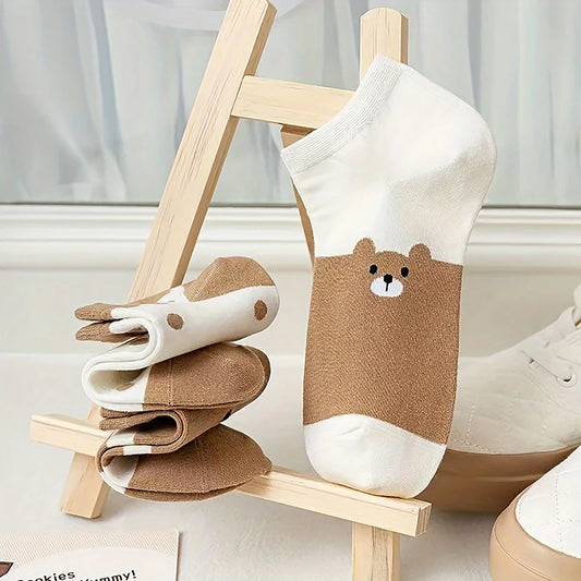Chaussettes Femme - Courtes à Motifs 🐻