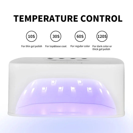 Lámpara de uñas LED de 30 LED: recargable con sensor automático y temporizador