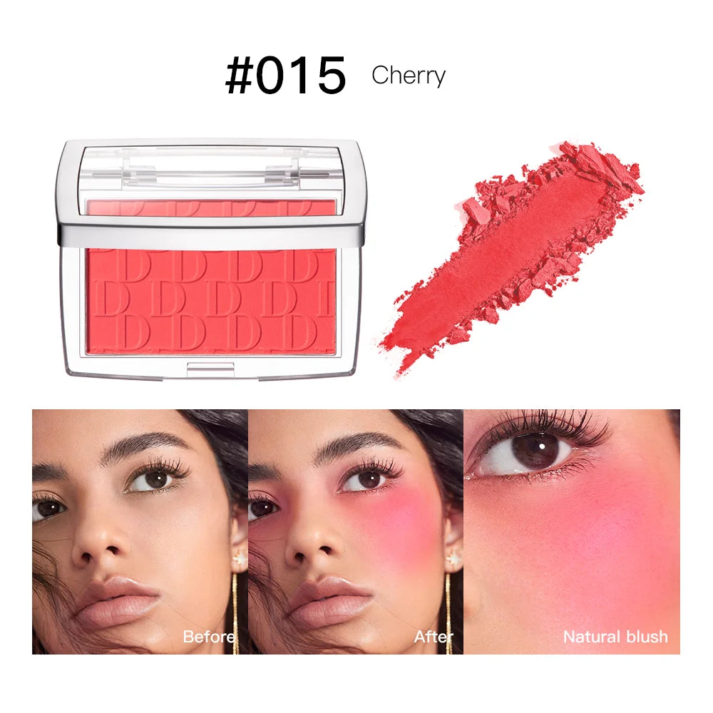 🌸 3D Embossed Blush Palette – Pink &amp; Brown Shades, Natural Healthy Glow Effect
