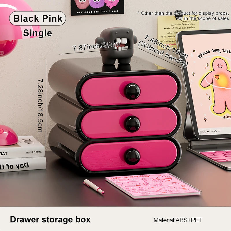 Caja de almacenamiento de maquillaje UFORU: gran capacidad con cajones extraíbles y diseño elegante