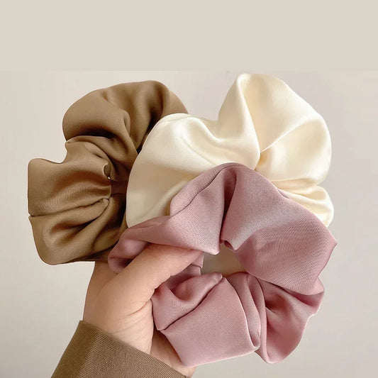 Diadema de satén estilo francés: elegante accesorio para el cabello de gasa lisa para coleta o moño.
