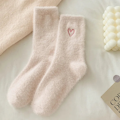 Women's Thermal Velvet Socks – Soft patterned socks 🩷
