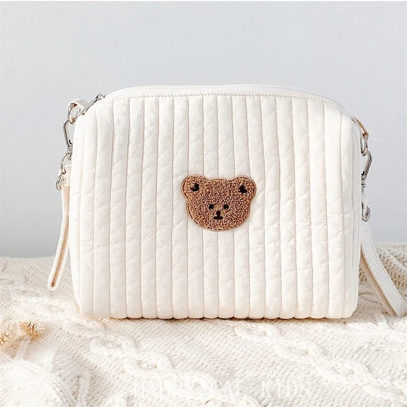 Trousse de Rangement Coton Brodée – Pochette portable multifonction imprimé variées 🧸