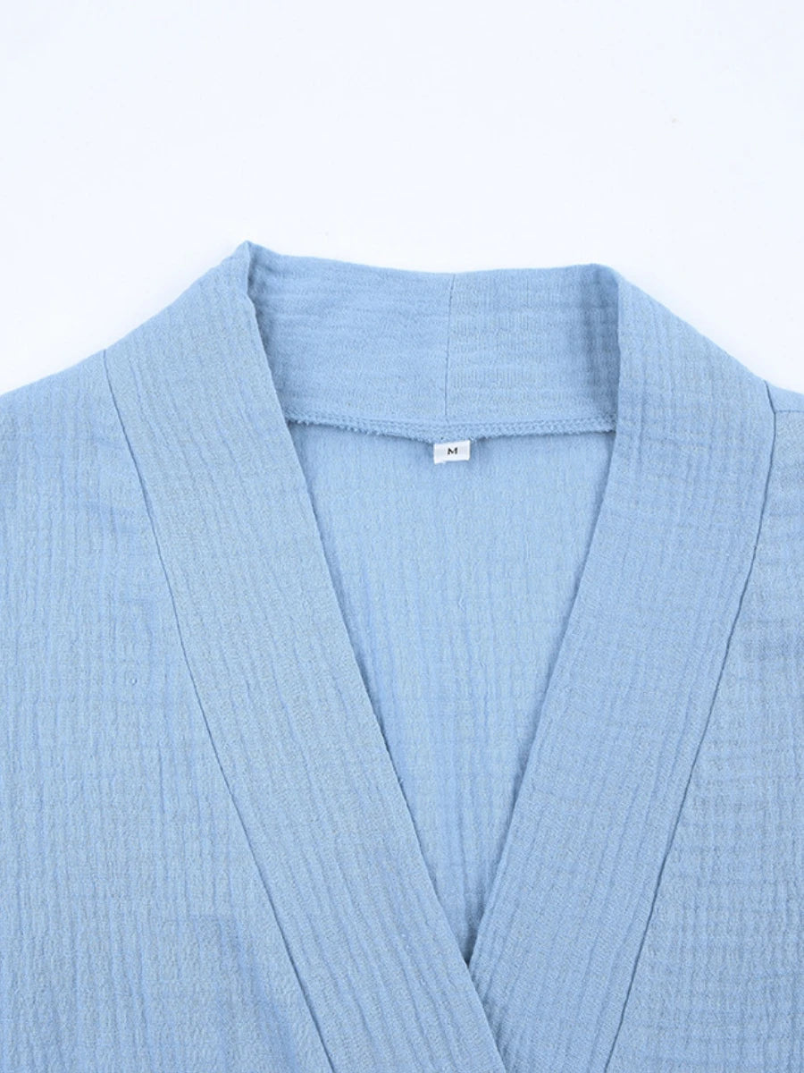 Robe de nuit courte femme automne – Manches courtes et confortable 💯 Coton