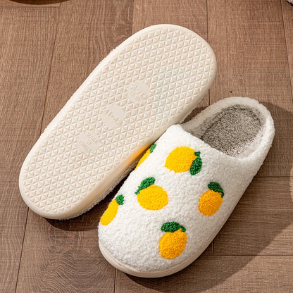 Pantoufles Femme - Coton motifs Fruits 🍒🍓🍋
