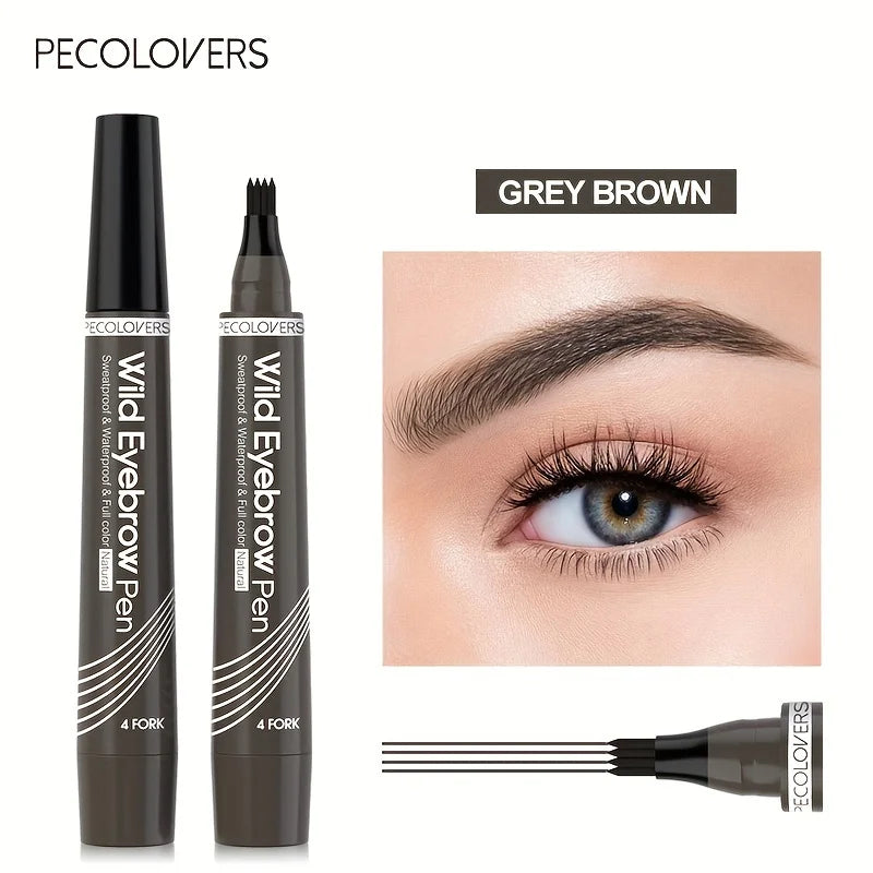 🖊️ Crayon à sourcils 4 pointes – Effet tatouage, waterproof
