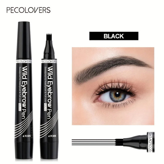 Lápiz de cejas de 4 puntas – Efecto tatuaje, resistente al agua