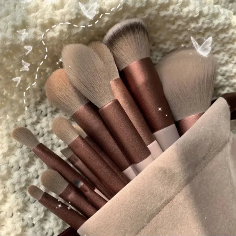 💖 Ensemble de Pinceaux Maquillage – Fond de Teint, Poudre, Fards & Estompe