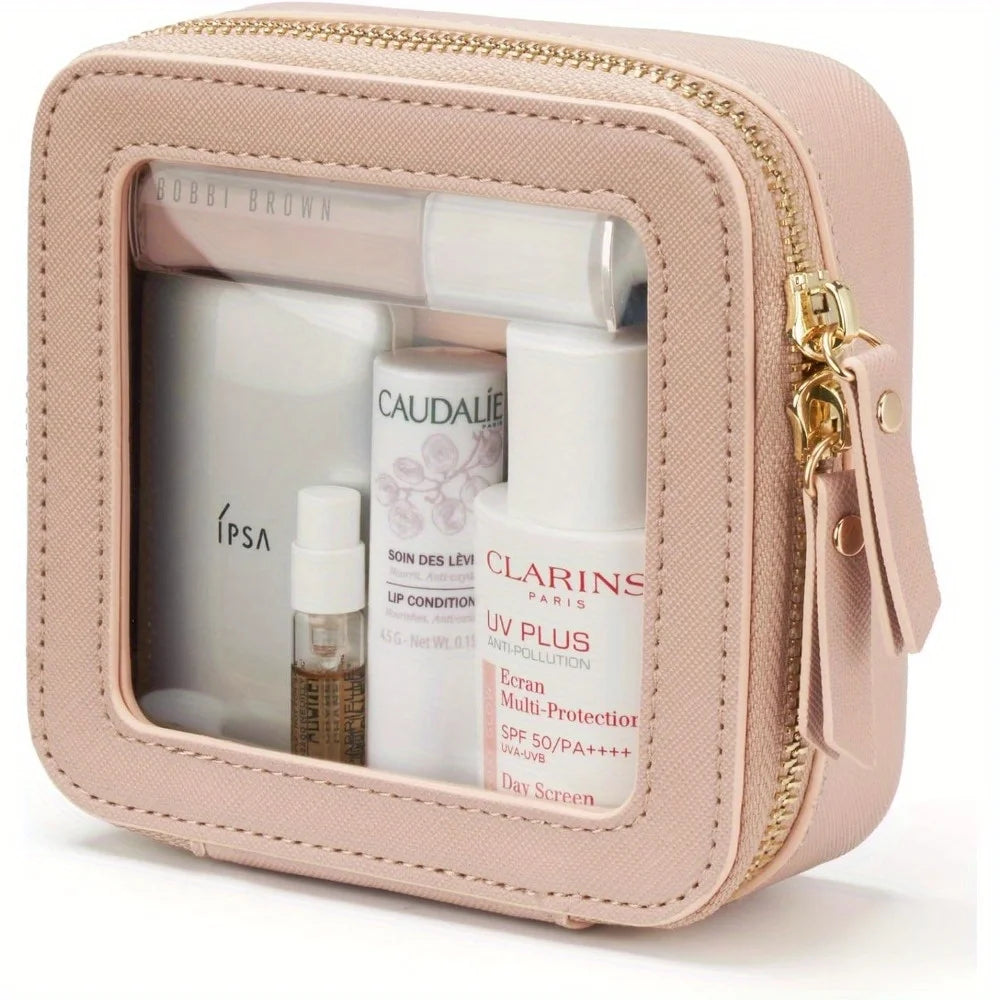 ✨ Mini Trousse Maquillage Transparente – Compacte & Imperméable
