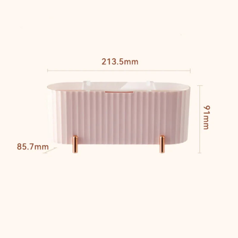 Caja para guardar discos de algodón y compresas: transparente con tapa antipolvo