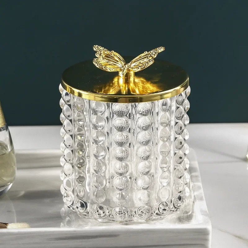 ✨🧴 Lujosa caja de cristal: elegante almacenamiento a prueba de polvo