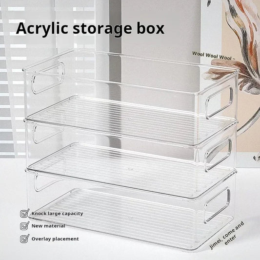 📦✨ Caja de almacenamiento transparente apilable: acrílico impermeable y diseño elegante