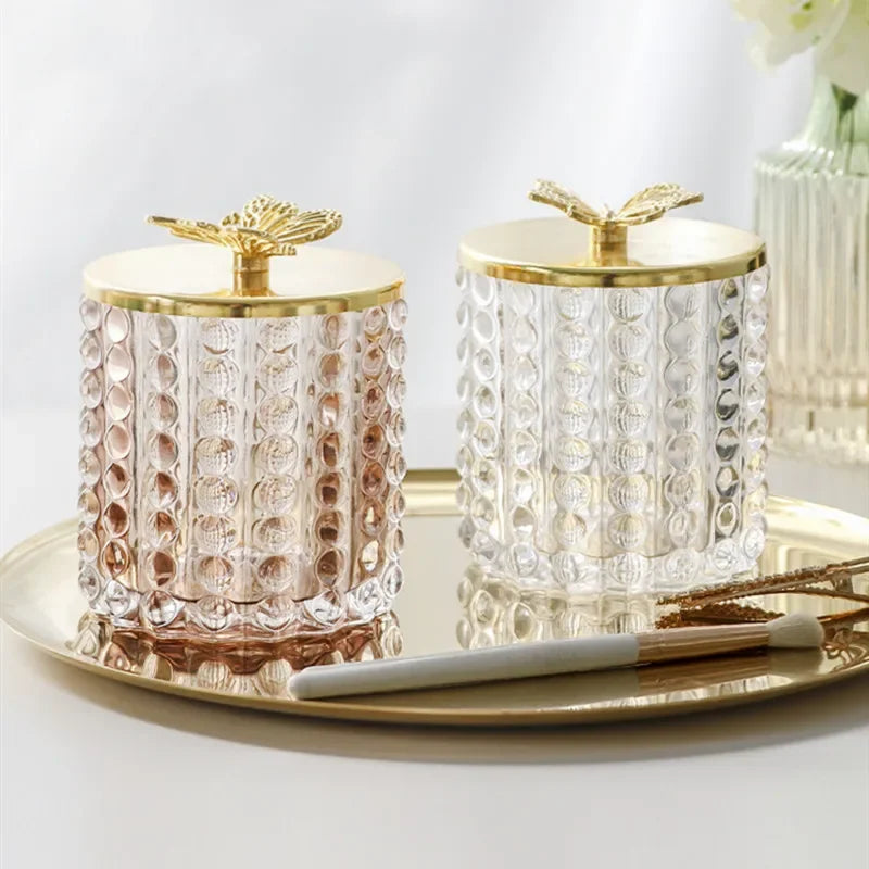 ✨🧴 Lujosa caja de cristal: elegante almacenamiento a prueba de polvo