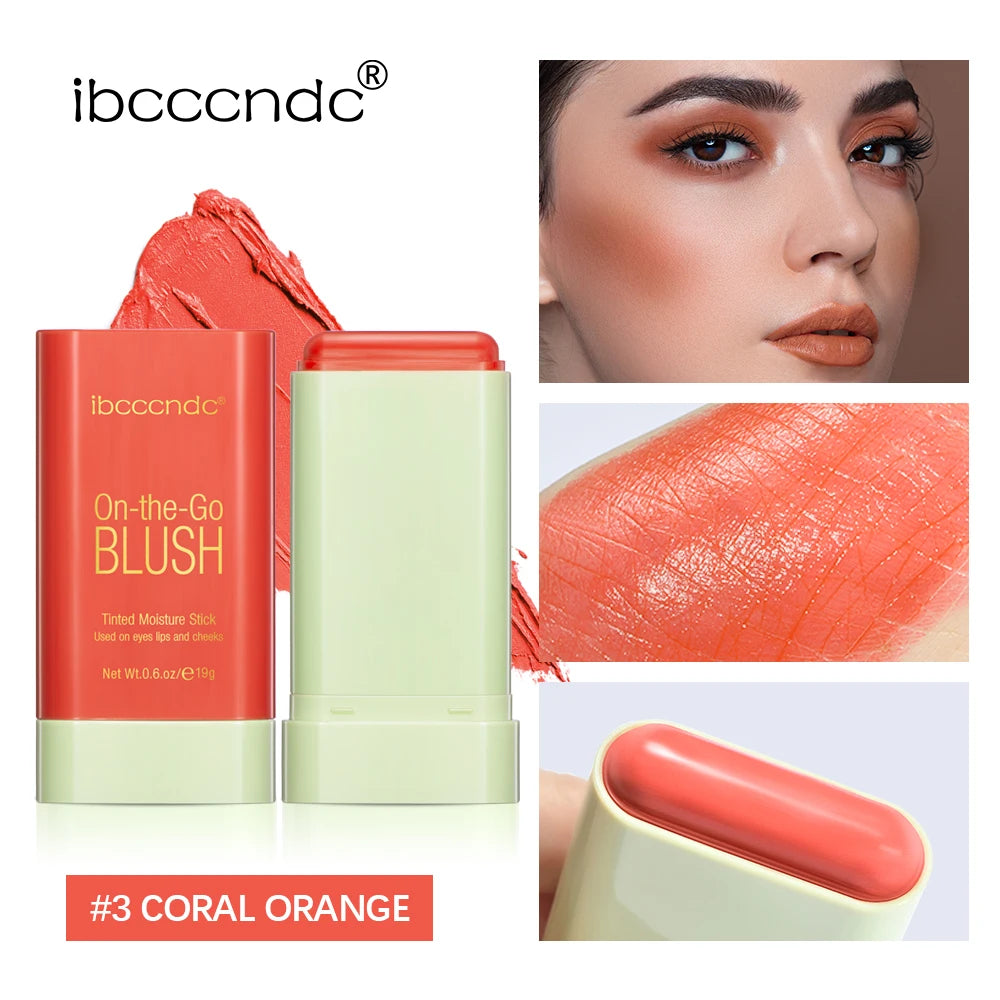 💗 Long-lasting Blush Stick – Matte Finish &amp; Korean Pink Shades
