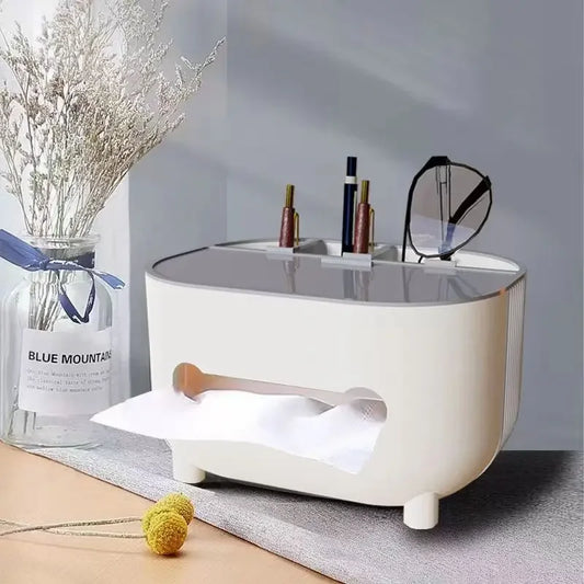 🧻✨ Caja de pañuelos de lujo de estilo nórdico: almacenamiento multifuncional para sala de estar y oficina