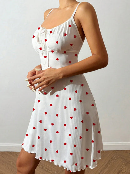 Nuisette Femme - Nuisette à Bretelles à motif ❤️🍒🍓