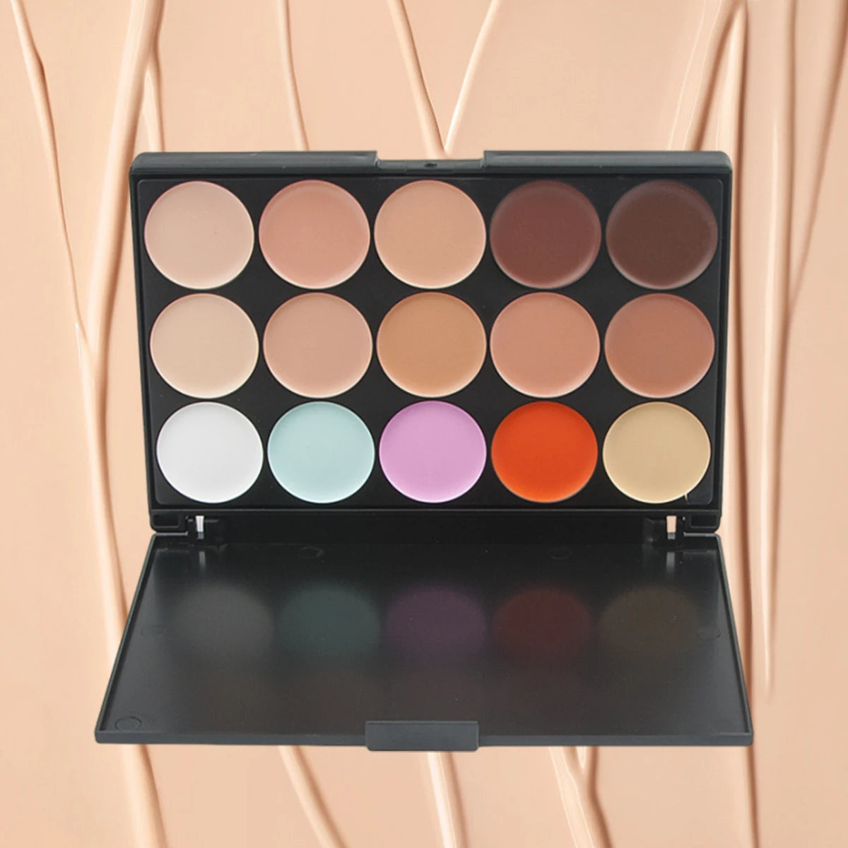 Palette correctrice 15 couleurs – Anticernes, contour, fond de teint & correcteur