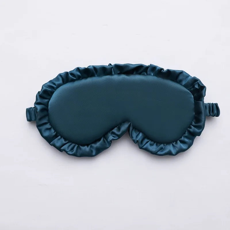 Masque de sommeil - Soie Avec Volant Uni