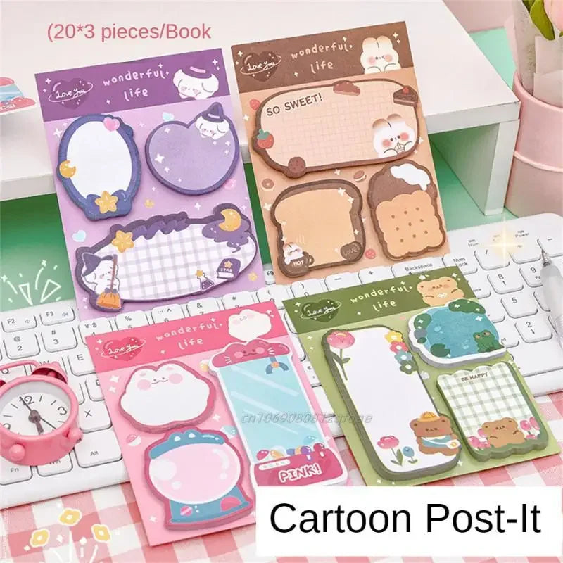 📌 Cartoon sticky notepads 60 stickies