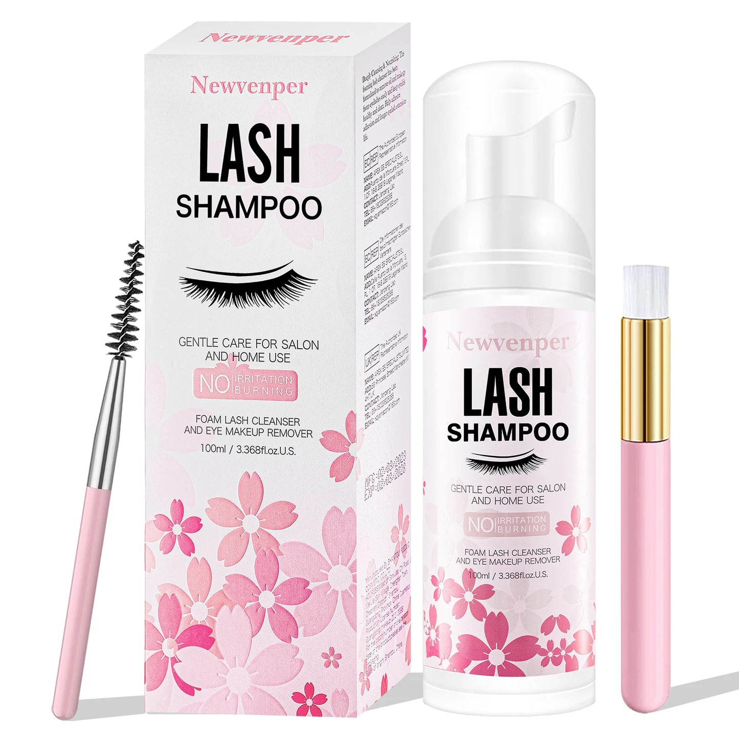 Champú Limpiador de Pestañas 100ml + Cepillo y Aplicador de Máscara