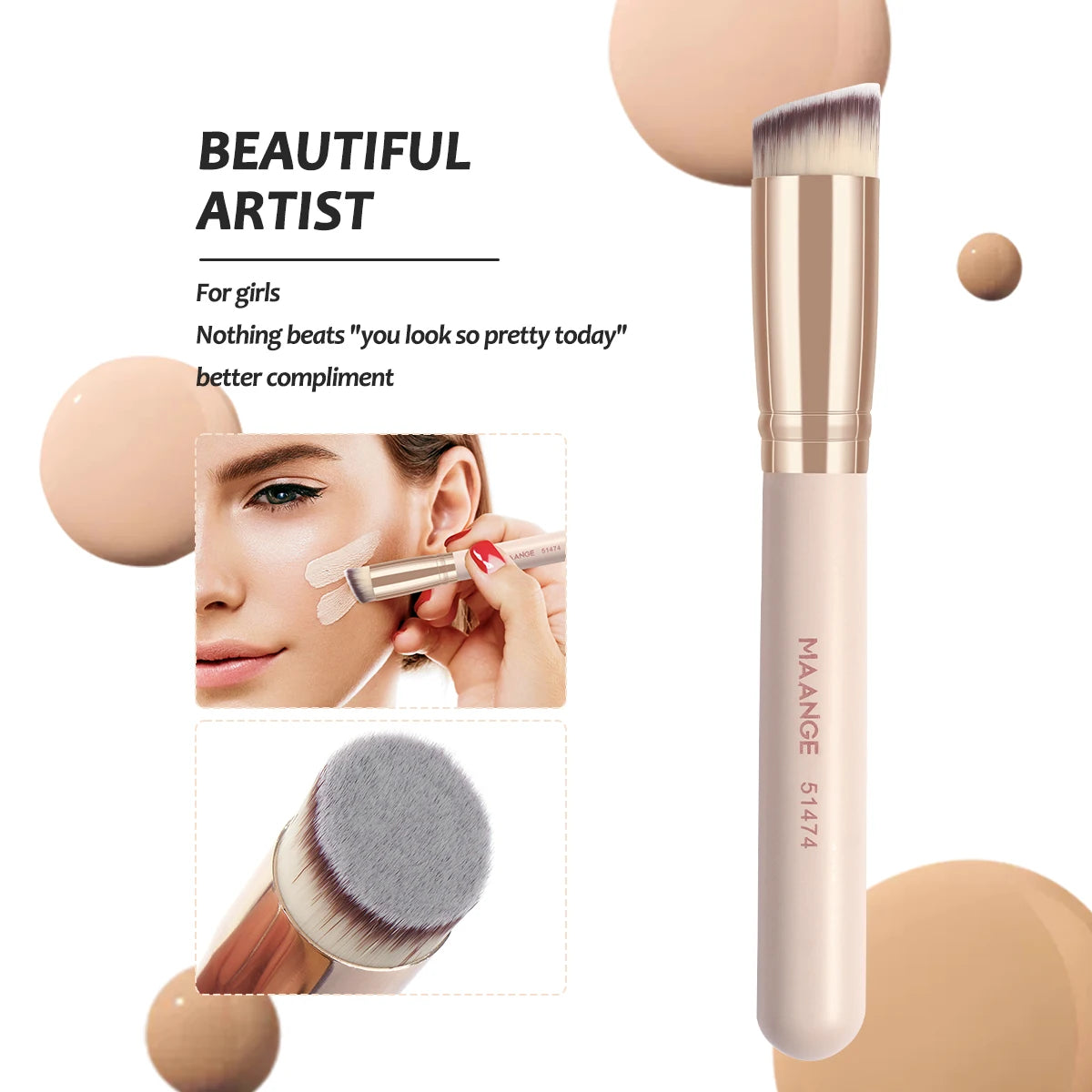 💄 Set de 7 pinceaux maquillage MAANGE – Douceur et précision