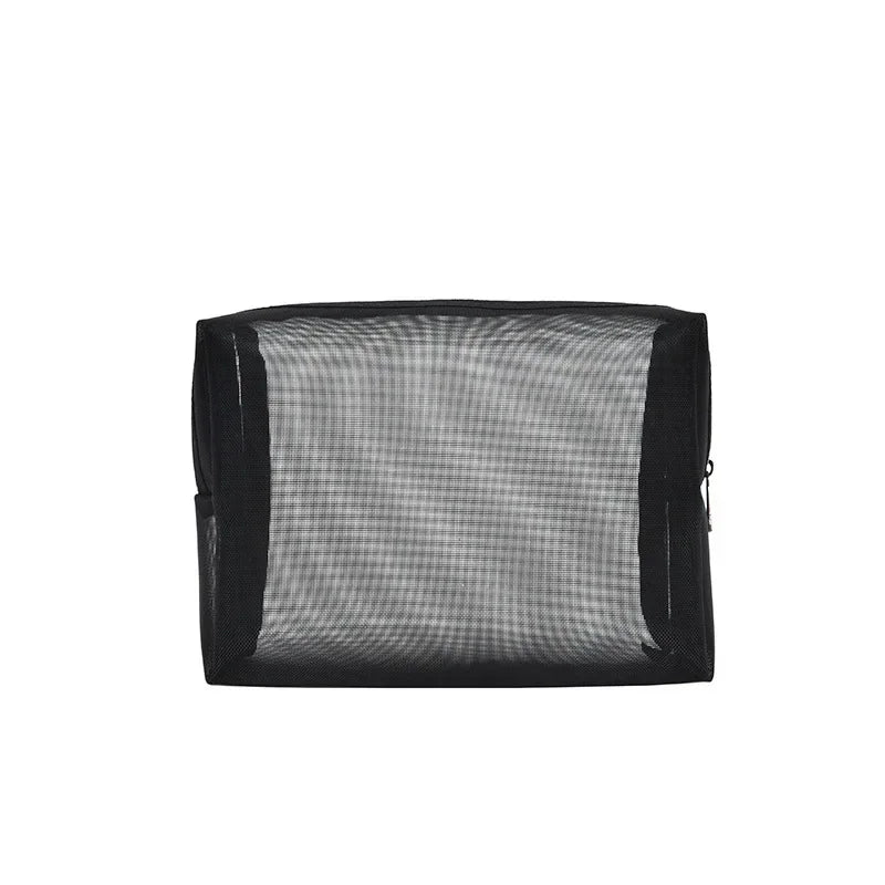 💄 Pequeña bolsa de malla para maquillaje: práctico organizador de viaje