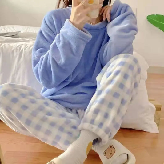 Pyjama femme polaire – Haut Manches Longue et Pantalon imprimé variés