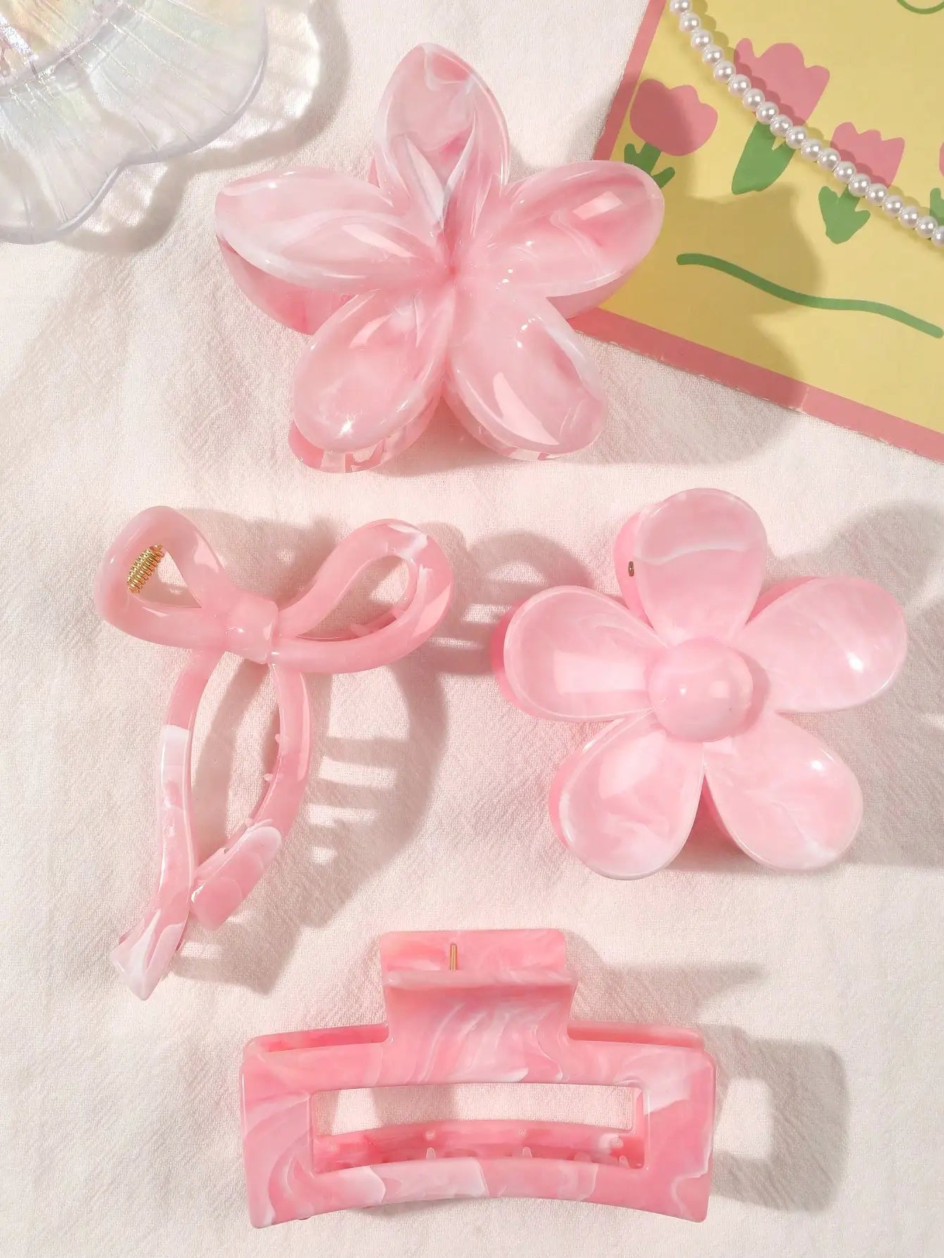 Pinces à Cheveux Femme  – Formes variés 🎀🩷🌸