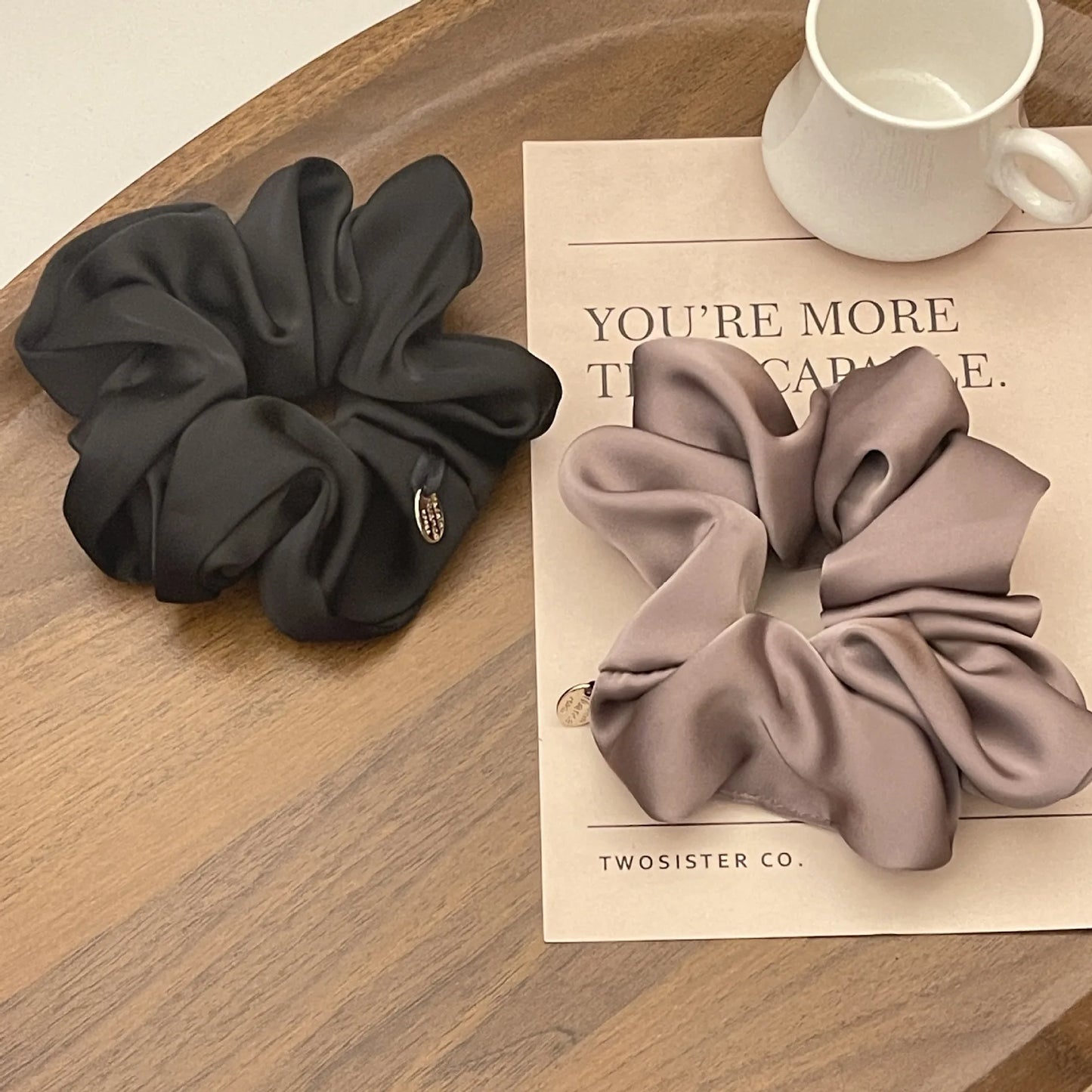 Chouchou Satin Femme – Élastique à Cheveux Effet Soie