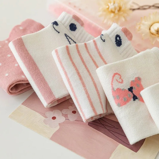 Chaussettes Femme - Courtes Motif 🐱