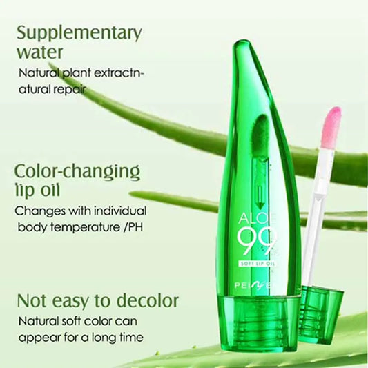 🍃💋 Baume à Lèvres 99% Aloe Vera – Hydratation Longue Durée & Changement de Couleur