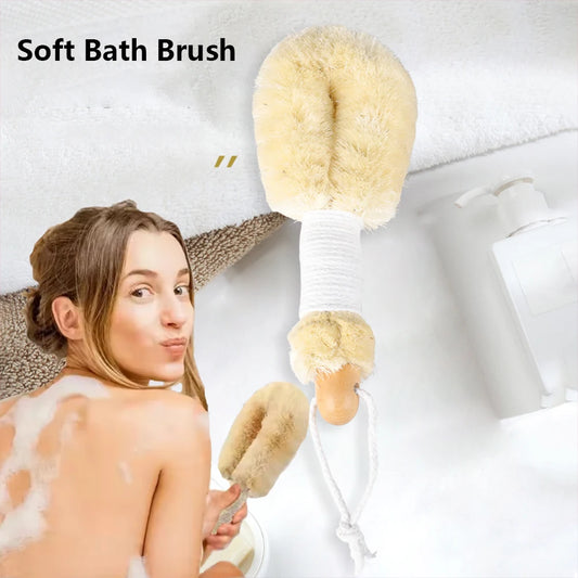 Cepillo de ducha de sisal natural: exfoliante y masajeador para la espalda