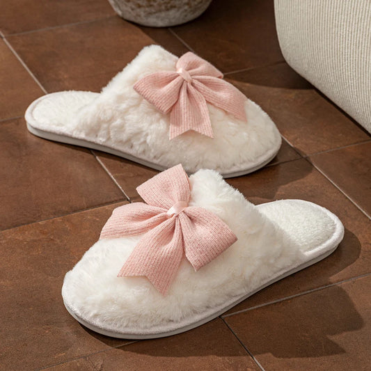 Chaussons Femme - Douce avec noeud 🎀