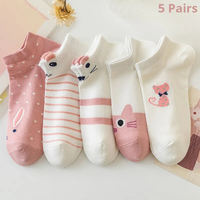 Chaussettes Femme - Courtes Motif 🐱