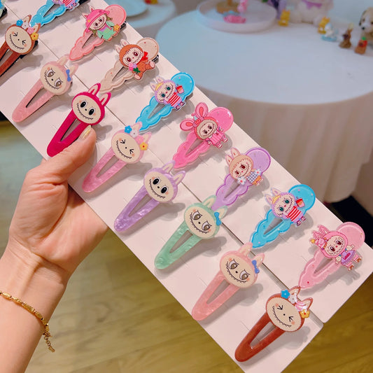 🎀 Pack de 10 pasadores infantiles - Estilo kawaii y dibujos animados