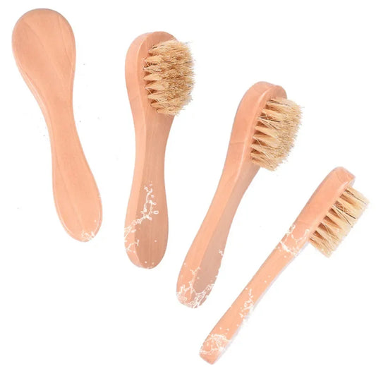 Cepillo de limpieza facial de madera: 1, 3 o 5 piezas para un cuidado profundo