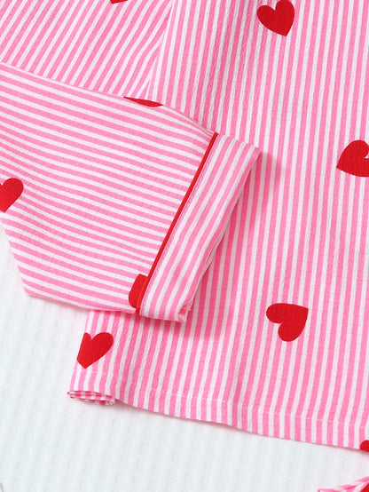 Pyjama - Haut à manches longues et pantalon à rayures ❤️
