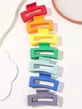 🧷 Pack de 12 clips rectangulares esmerilados: estilo simple y moderno