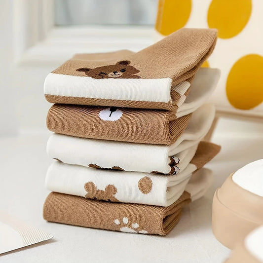Chaussettes Femme - Courtes à Motifs 🐻