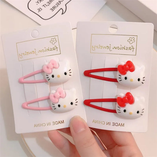 Dúo de pasadores Kawaii de Hello Kitty: accesorios adorables para niñas