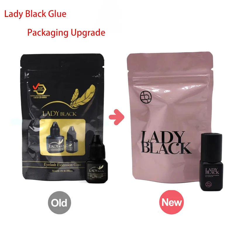 Pegamento Lady Black – Extensión de Pestañas Profesional 5 ml (Secado Rápido)
