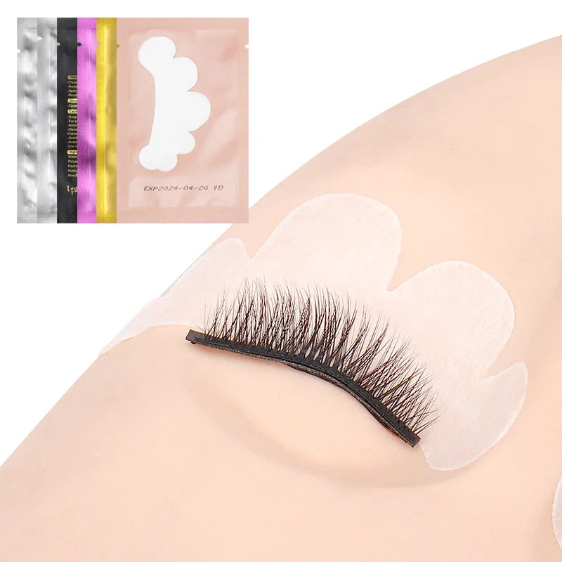50 Pares de Parches de Gel para Extensiones de Pestañas – Forma de Nube