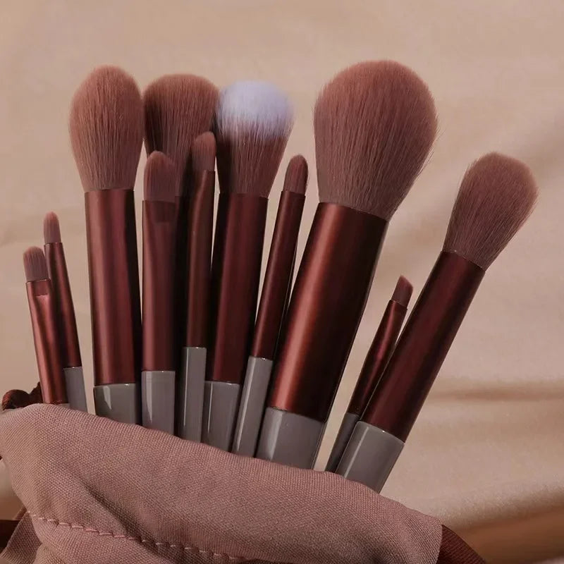 💖 Set de brochas de maquillaje: base, polvos, sombras de ojos y difuminador